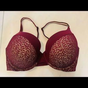 Victoria’s Secret  Perfect Shape padded bra maroon 32DDD
